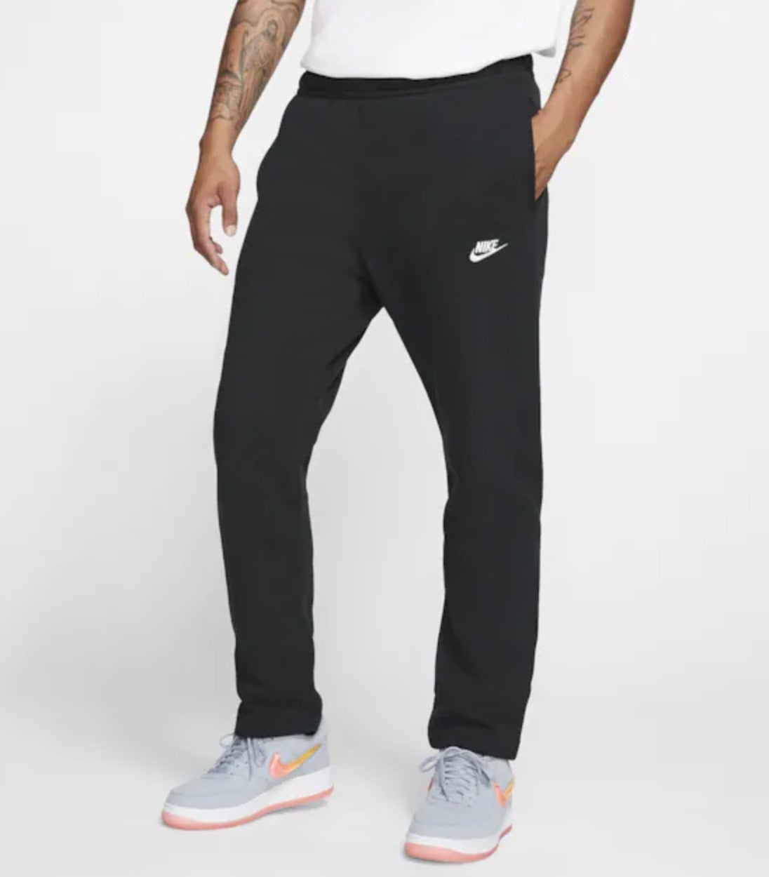 nike open hem club pants